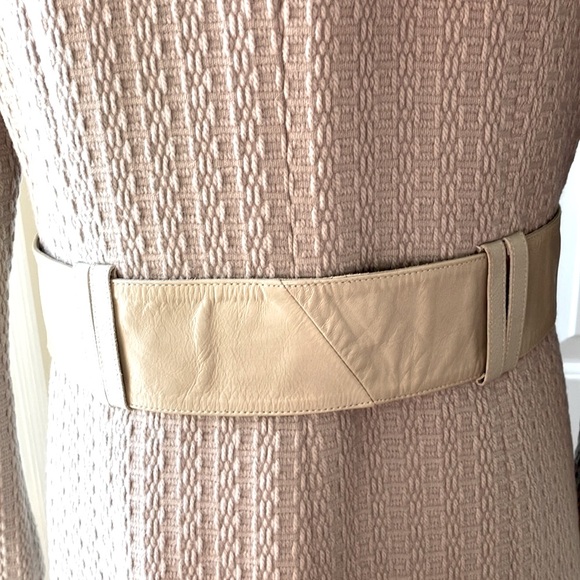 Mackage Virgin Wool Blend Woven Coat Leather Trim Light Gray Size M - Picture 9 of 15